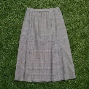 Vintage Houndstooth Midi Skirt